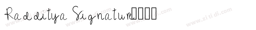 Radditya Signature字体转换